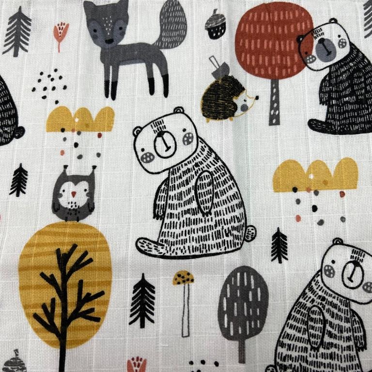 Swaddle RN Muselina Orgánica 120 x 120 cms Bosque Amamantas