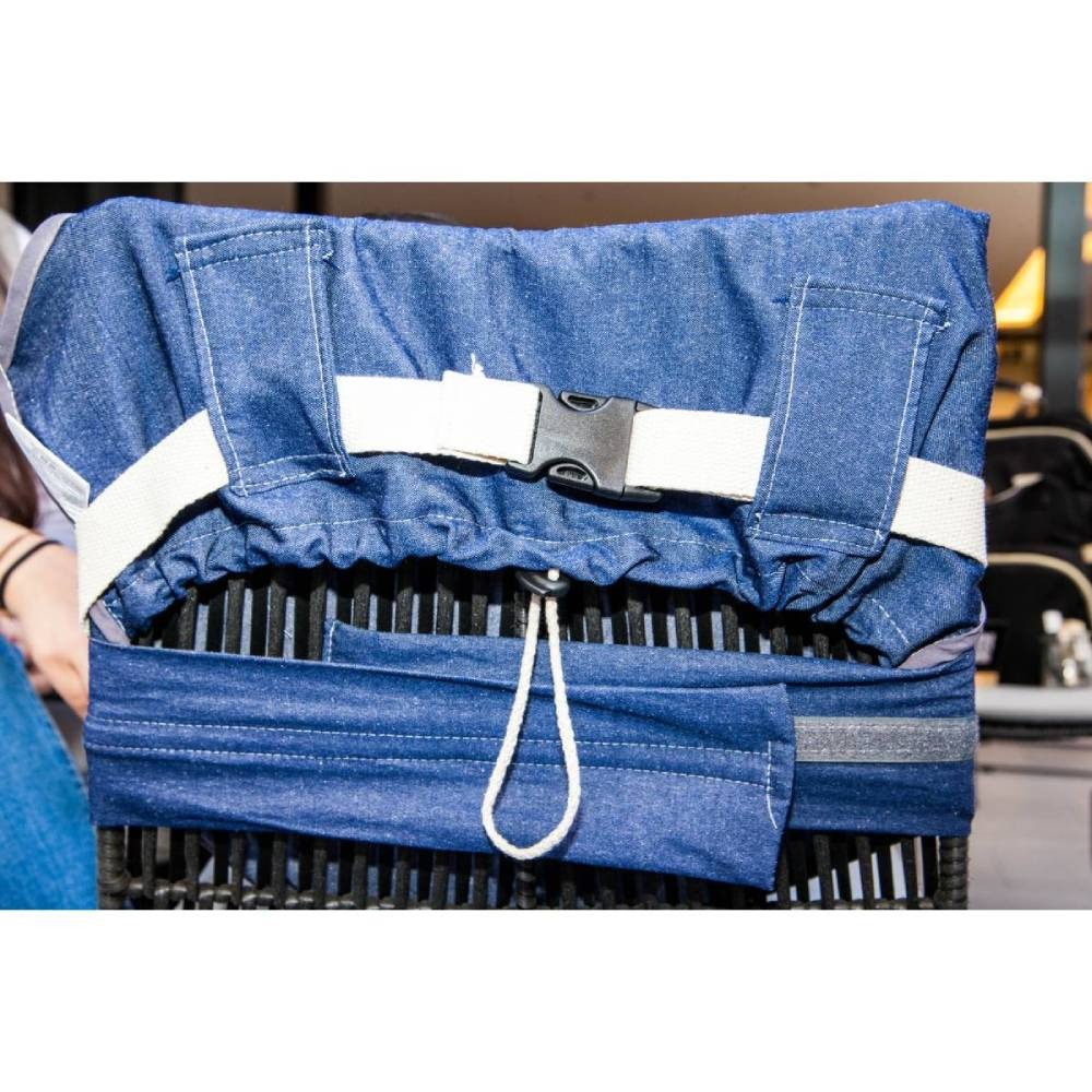 Silla de Comer Portátil Textil Para Viaje Jeans