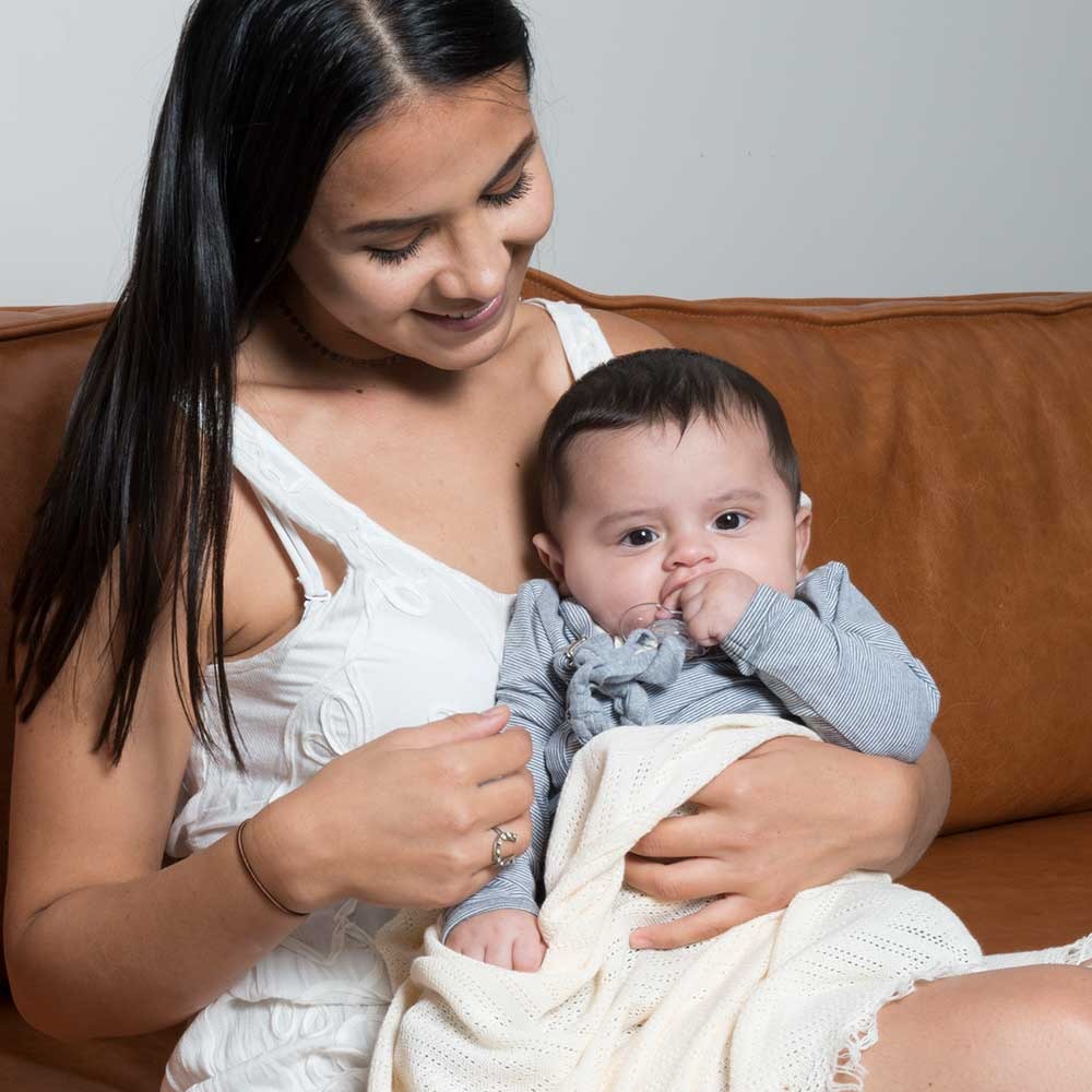 Manta de Hilo Fino para Bebé Mulfuncional Crudo Amamantas